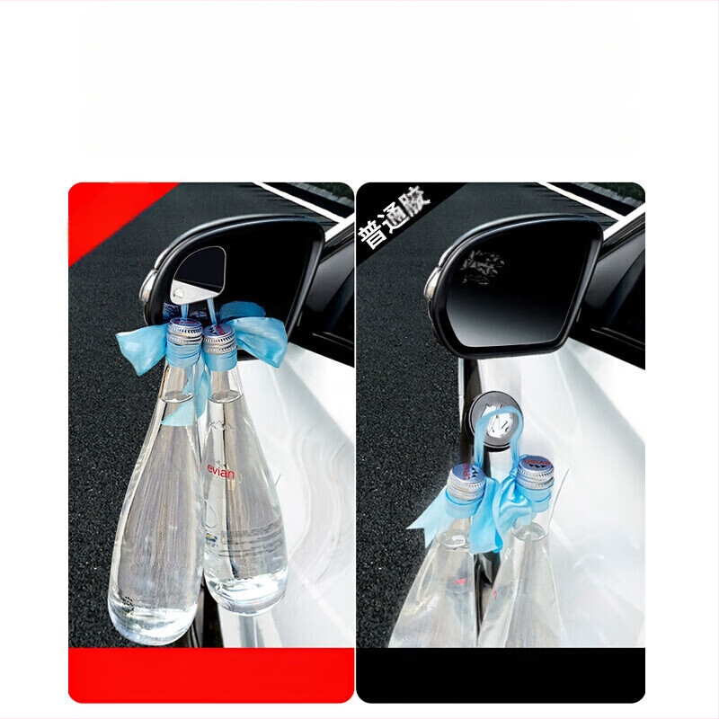 HD makeup mirror automobiliams, be rėmelio apvalus galinio vaizdo veidrodėlis, klijinis montavimas, universalus suderinamumas, paprastas stilius