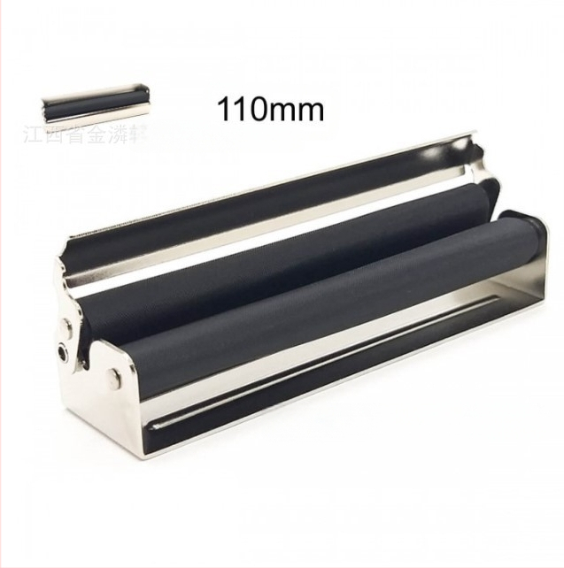 Nerūsējošā tērauda cigarešu rulētājs ar vāciņu, ar rievojumu dizainu, dekoratīvs un kolekcionējams