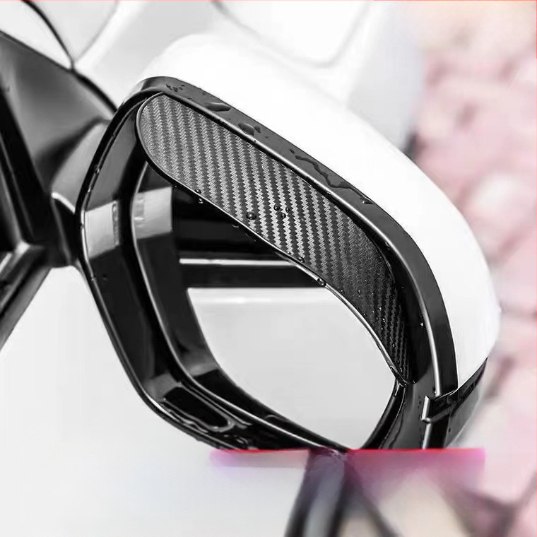 Универсална дъждовна защита за огледало за обратно виждане (PVC, монтаж с лепило, 1 чифт, универсална съвместимост)