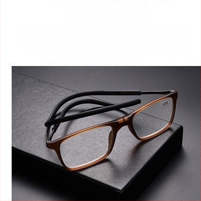 Skaitymo akiniai su dervos lęšiais, anti-mėlynos šviesos filtras, TR90 rėmas, kvadratinė forma, magnetinė kaklo juosta