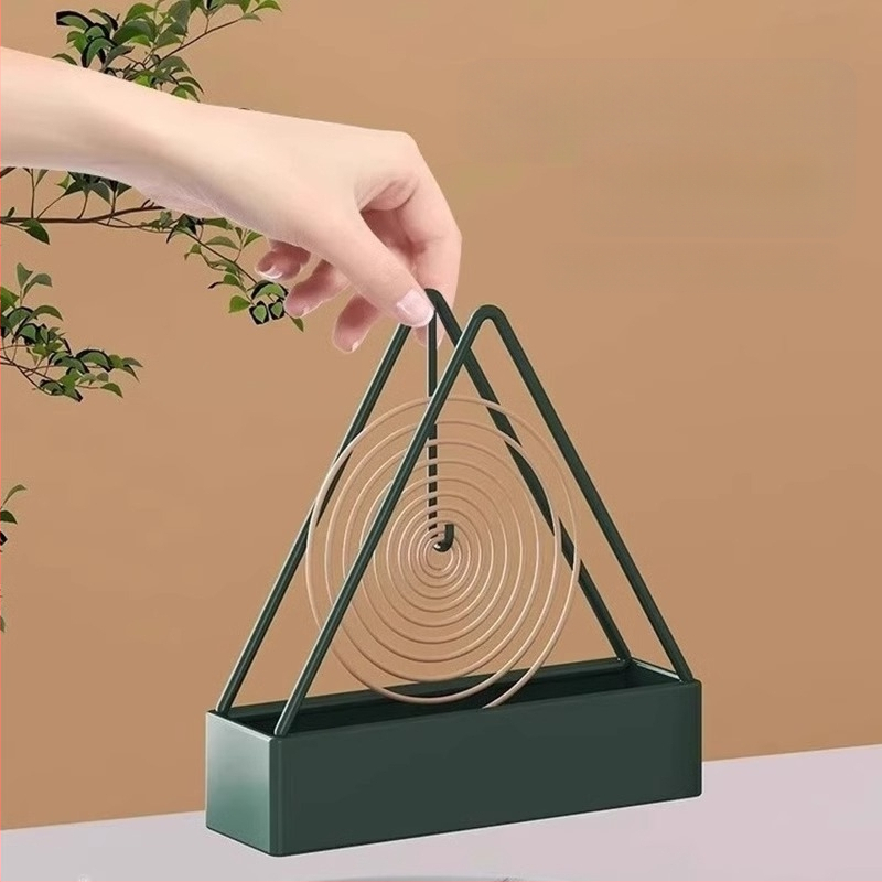 Trikampis geležinis moskito kūlių laikiklis su išspausdintu logotipu, kartojamas naudoti