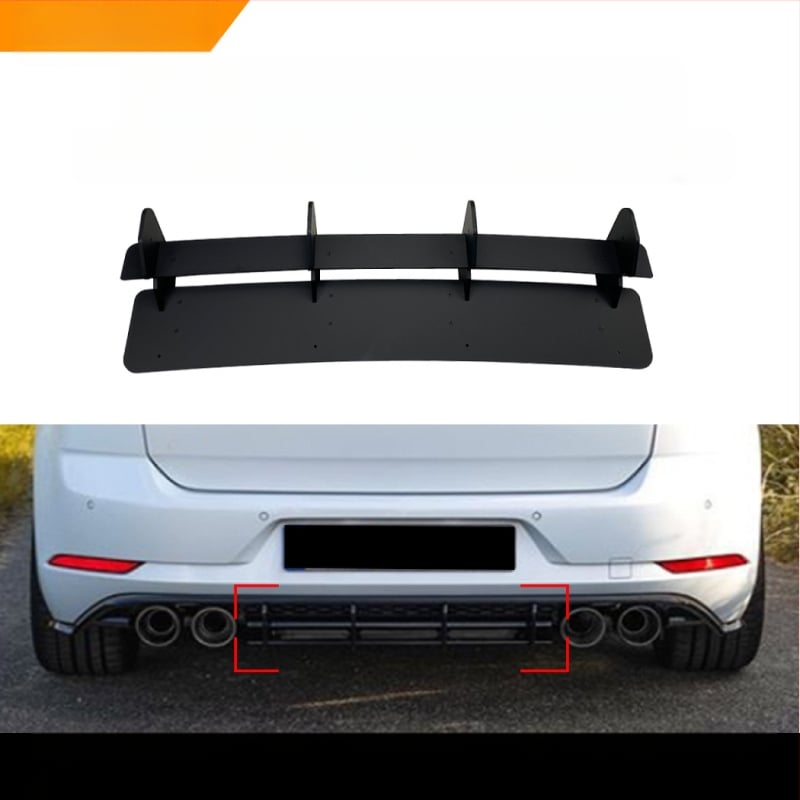 Aizmugurējais lipu spoileris VW Golf Mk7.5R (2017–2019), ABS, uzstādīšana uz aizmugurējā lūpa, modelis: rear air knife, AMP-Z