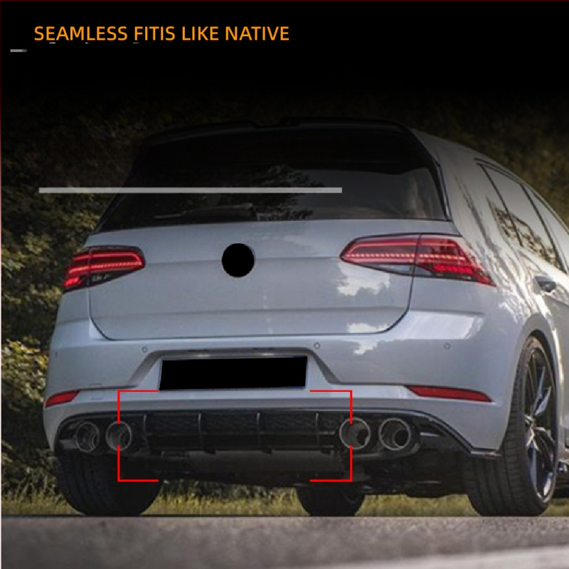 Galinis lipos spoileris VW Golf Mk7.5R (2017–2019), ABS, montavimas galiniam kraštui, modelis: rear air knife, AMP-Z