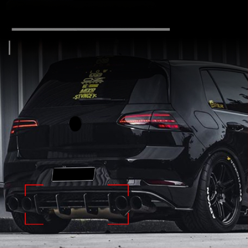 Galinis lipos spoileris VW Golf Mk7.5R (2017–2019), ABS, montavimas galiniam kraštui, modelis: rear air knife, AMP-Z