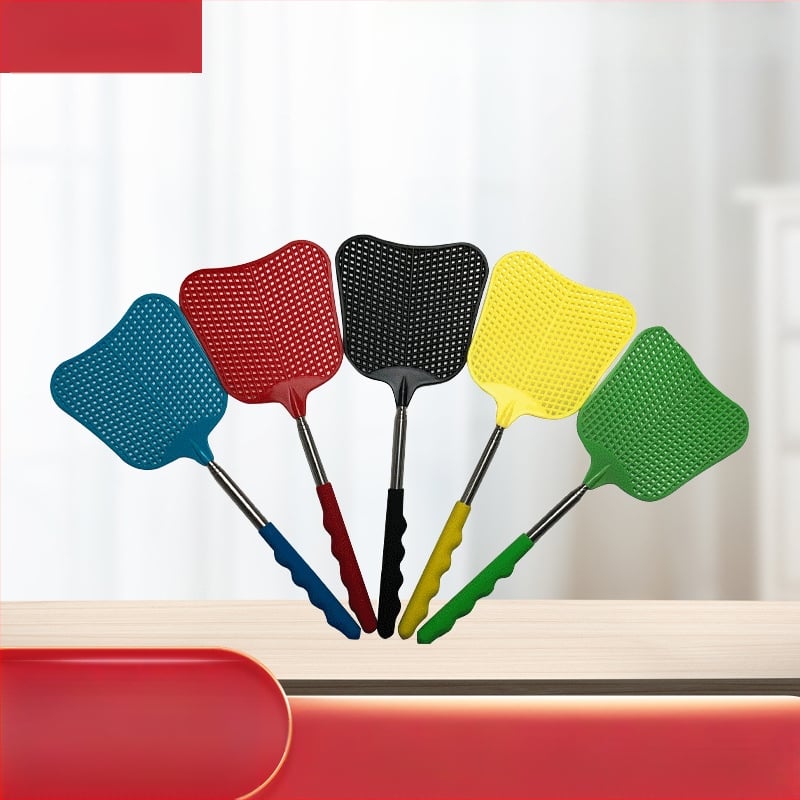Fly Swatter bananų formos su ištraukiama rankena, 5 vnt komplektas (Modelis LAN-5503)