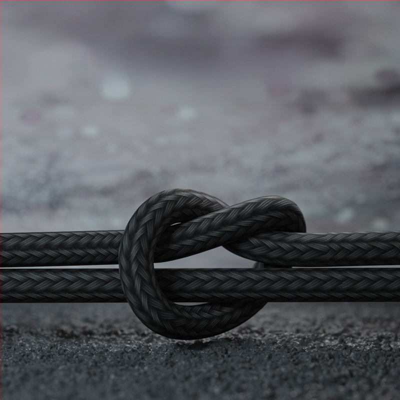 Мултиконекторен USB-C/Lightning/Micro USB плетен зареждащ кабел, 3-пътово разделяне, Quick Charge 22.5W, алуминиева сплав