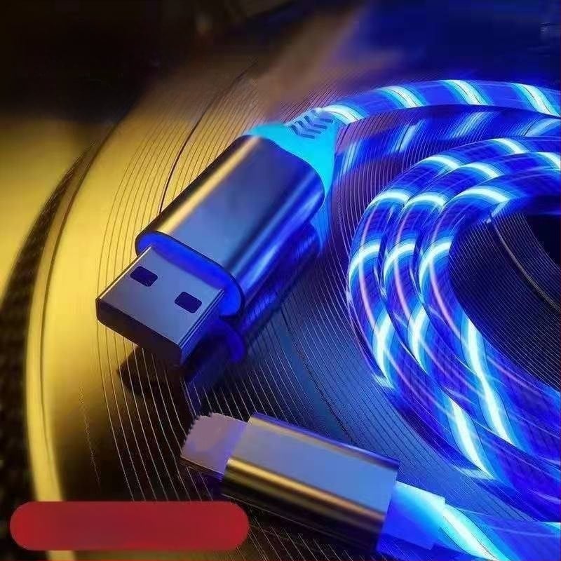 3-u-1 LED punjački kabel sa prekidačem (Lightning, Micro USB, USB-C) - 66W PVC