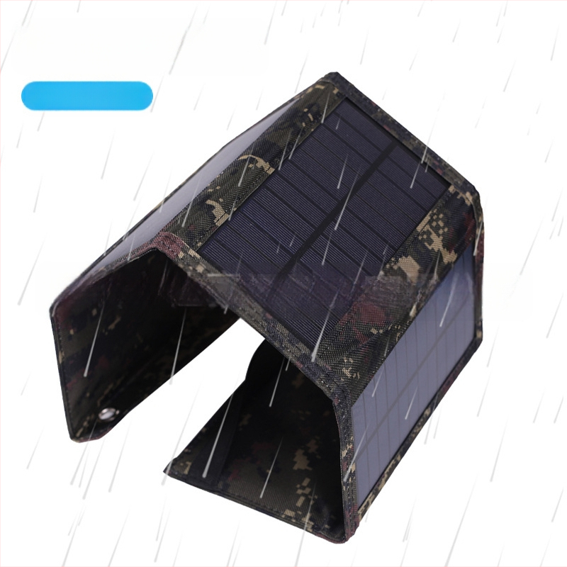 Сгъваемо 15W слънчево зарядно за открити пътувания – водоустойчив слънчев панел