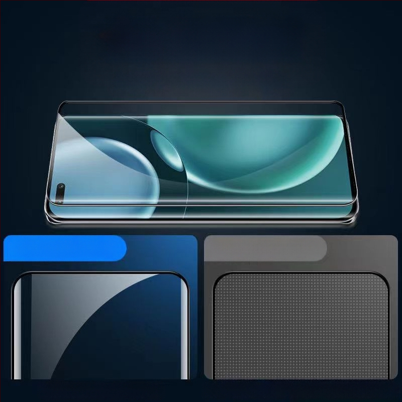 OnePlus 13 пълен залепващ закалено стъкло протектор за извит екран, HD, удароустойчив, против падане