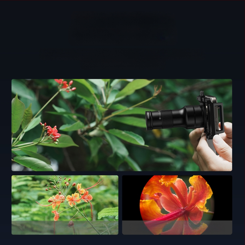 APEXEL TM6 išmaniojo telefono telefoto makro objektyvas, 6x didinimas, 2-in-1 telefoto makro, suderinamas su 99% išmaniųjų telefonų modelių (Apple, Oppo, OnePlus, Samsung, Huawei, Honor, Xiaomi); svoris 131 g.