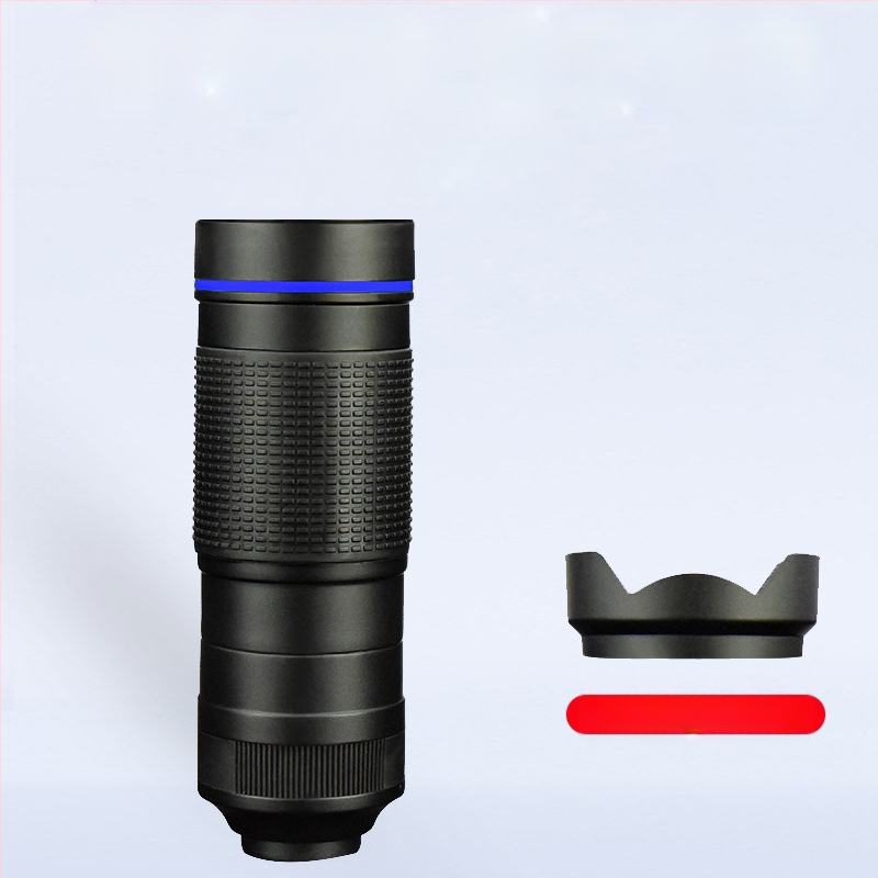 Monokulinis teleskopas mobiliam telefonui, 36× didinimas, 4 mm išeinantis vyzdžio skersmuo, 2,6° matymo laukas, 1080p raiška