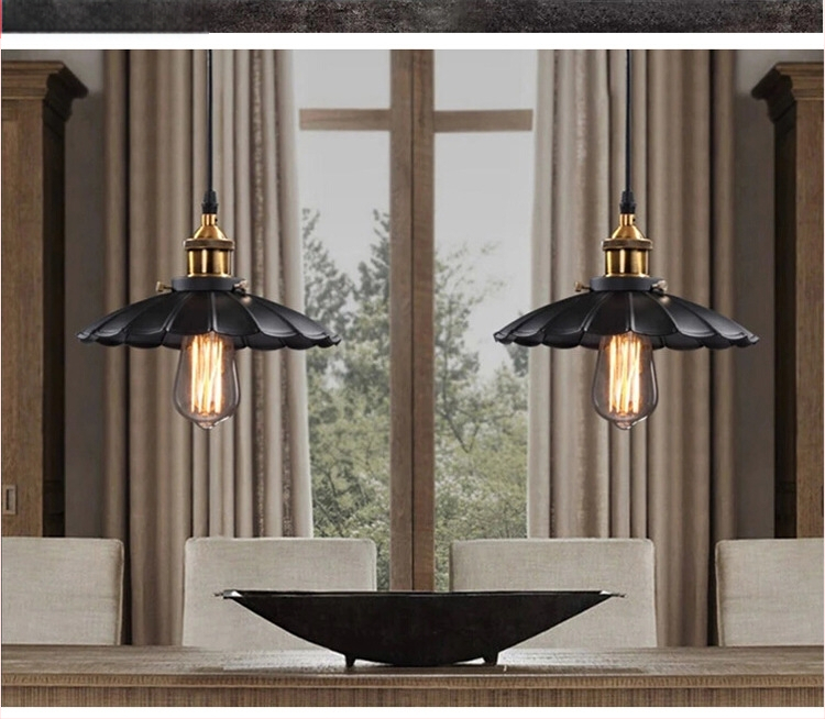 Ρετρό σιδερένιος πολυέλαιος - Λαμπτήρας πυρακτώσεως, ρυθμιζόμενο ύψος, με μία κεφαλή, 220V