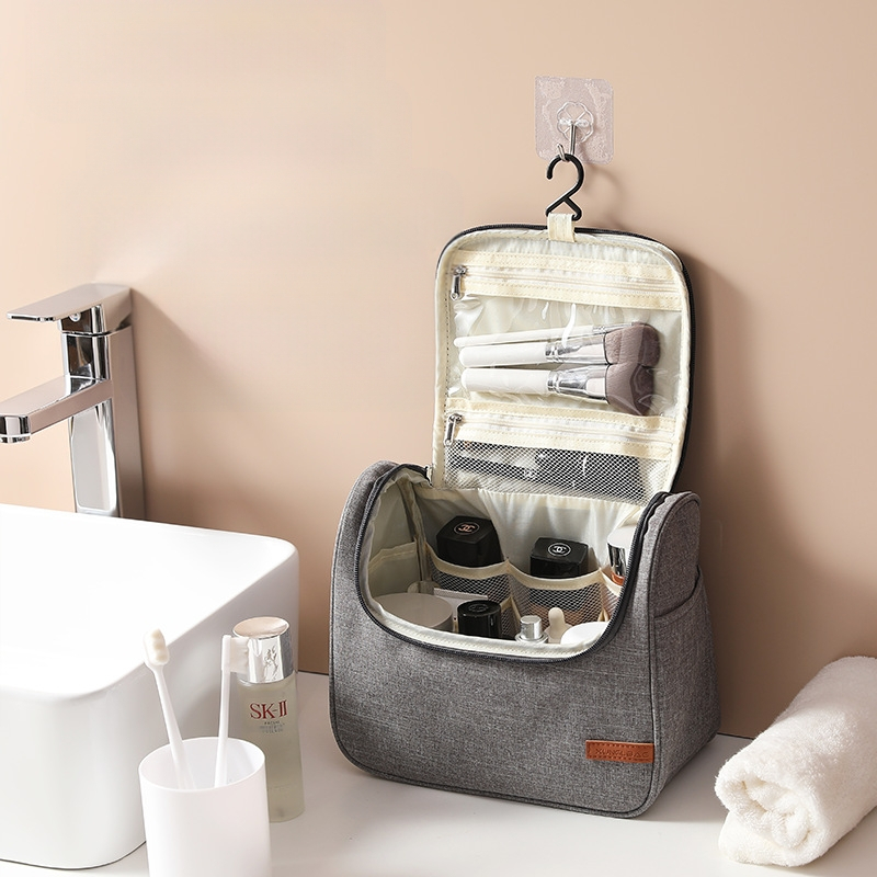 Τσάντα αποθήκευσης καλλυντικών για ταξίδι, υφασμάτινο 300D με ματ φινίρισμα, απλός μοντέρνος σχεδιασμός