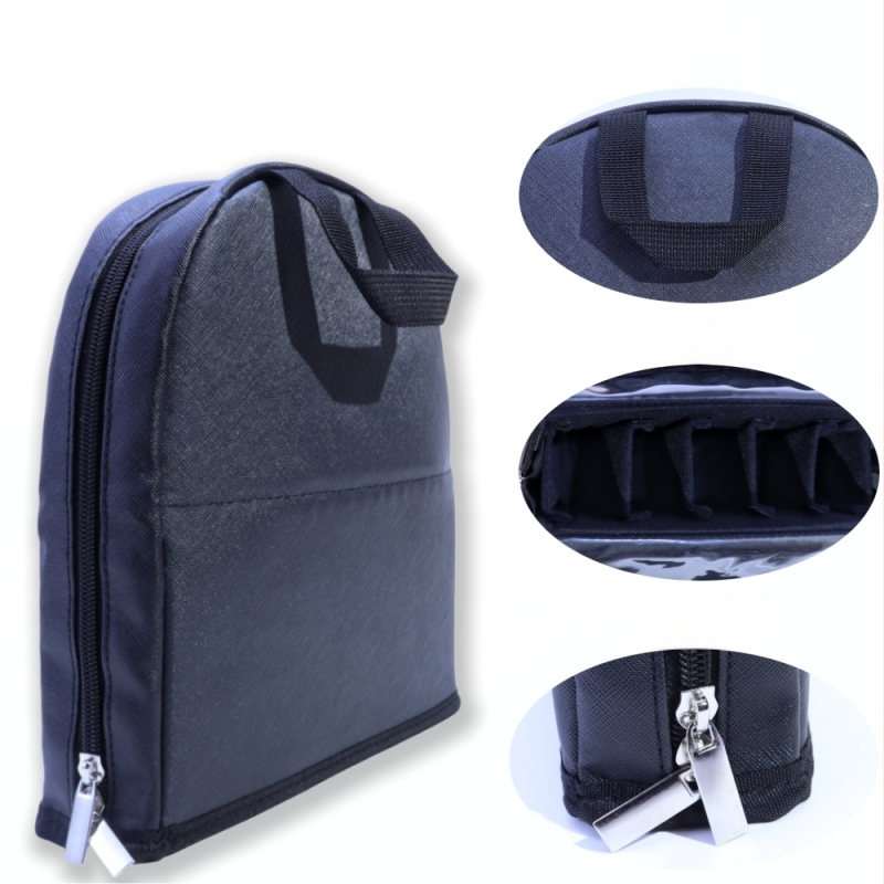 Τσαντάκι καλλυντικών για βούρτσες, 1 σετ, τρίχες από νάιλον, OPP συσκευασία, λαβή από καμβά, φορητός σχεδιασμός