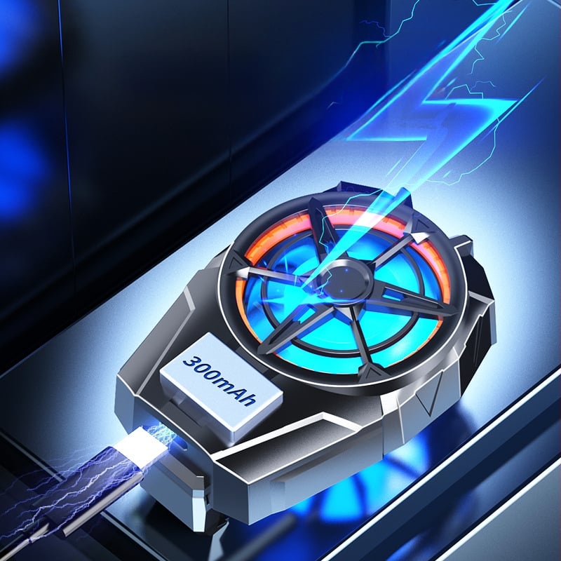 X52 USB mobiliojo telefono aušintuvas — nešiojamas nugaros klipsas, ABS korpusas, sver 82 g, modelis X52