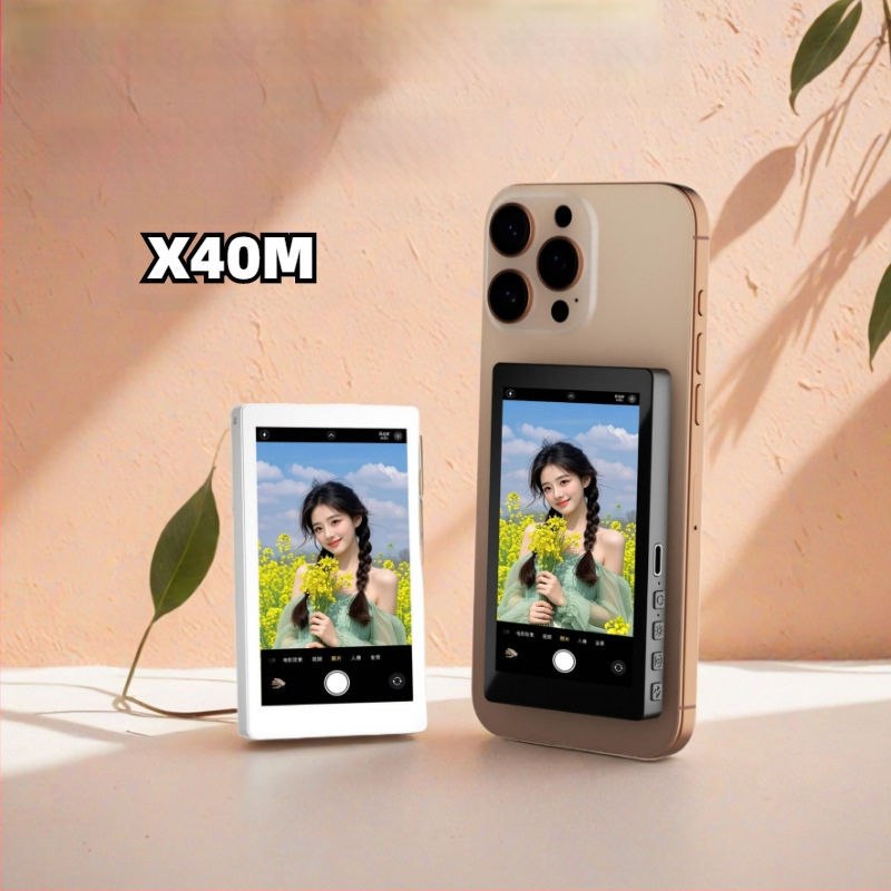 Telefono selfie projektorius su nugarine magnetine tvirtinimo, belaidžiu garsu ir HD ekrano atspindėjimu - PT001, Bluetooth 5.2, ABS, 100 g, 2000mAh