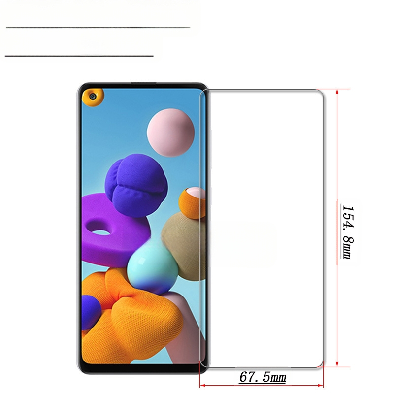 Προστατευτικό οθόνης από γυάλινο τζάμι για Samsung A21S, πλήρες κάλυμμα με κόλλα, ματ φινίρισμα, αντι-δακτυλικά αποτυπώματα, ανθεκτικό σε γρατζουνιές