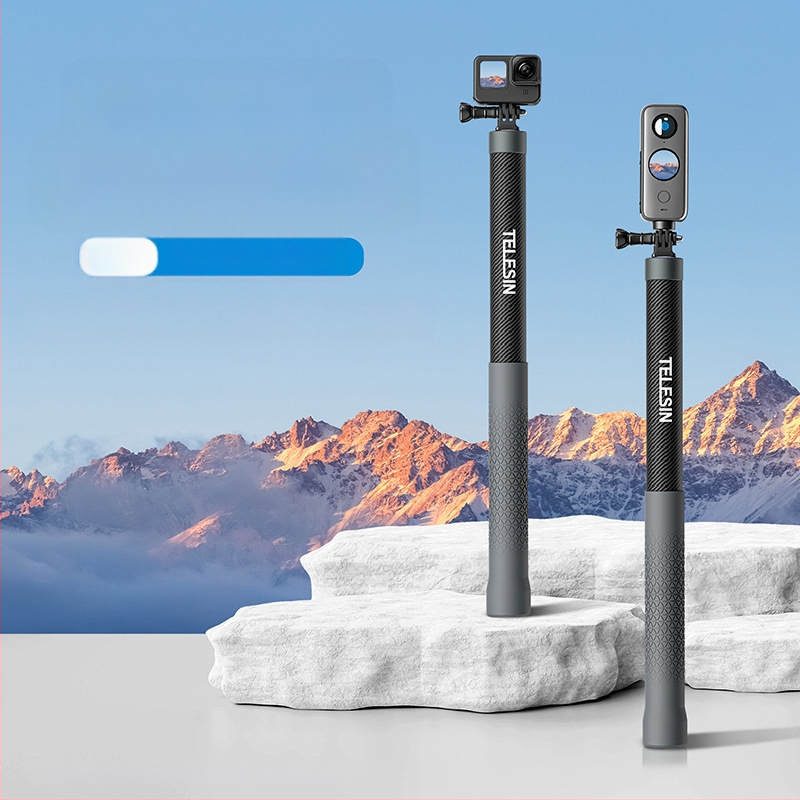 Selfie μπαστούνι από ανθρακονήματα 3 μ., τρίποδο/κλίση, μοντέλο GP-MNP-002, ικανότητα φόρτωσης 2–5 kg