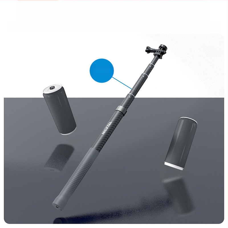 Selfie μπαστούνι από ανθρακονήματα 3 μ., τρίποδο/κλίση, μοντέλο GP-MNP-002, ικανότητα φόρτωσης 2–5 kg