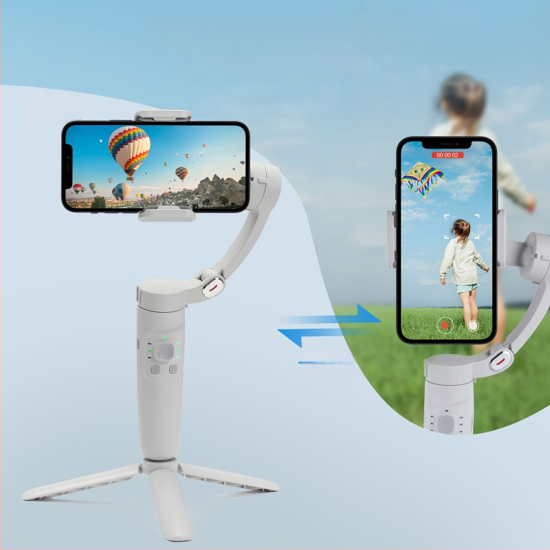 XYXD F5 trīsass stabilizators telefonam ar Bluetooth, alumīnija sakausējums, tālvadības pults