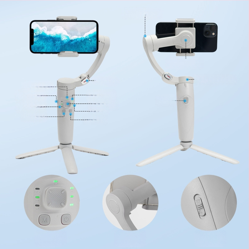 XYXD F5 trīsass stabilizators telefonam ar Bluetooth, alumīnija sakausējums, tālvadības pults