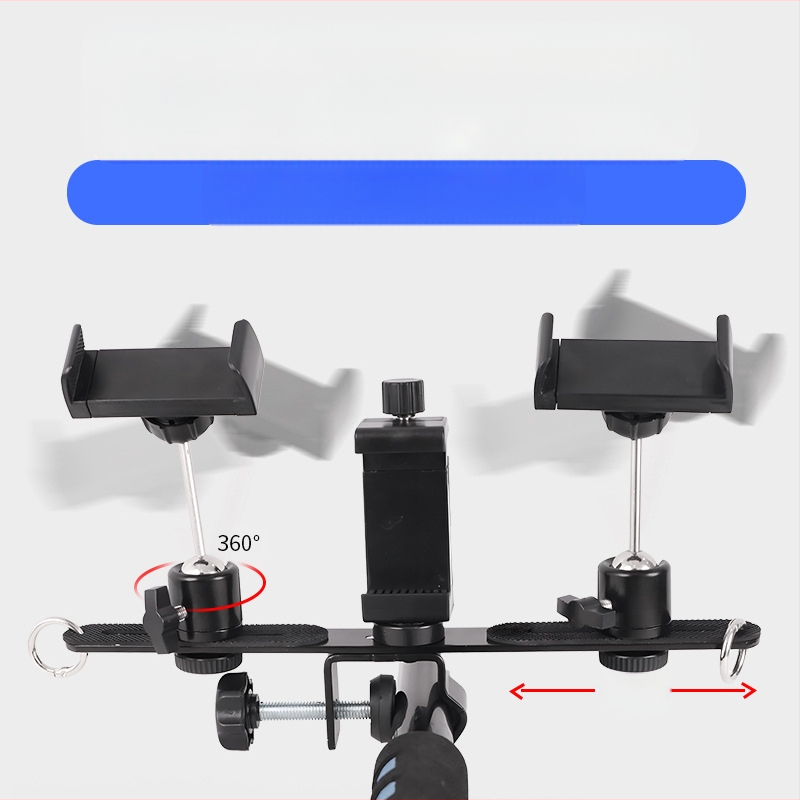 Kalio držiak na mobilný telefón pre živé vysielanie počas chôdze — plastový pásový statív so stabilizačným systémom