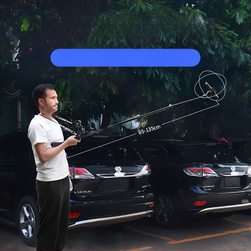 Kalio držiak na mobilný telefón pre živé vysielanie počas chôdze — plastový pásový statív so stabilizačným systémom