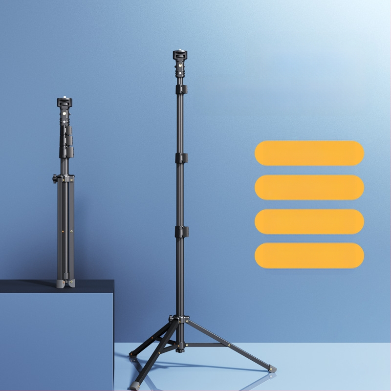 Stojan na podlahu so statívom a selfie tyčou pre mobily a SLR fotoaparáty – zliatina, držiak na telefón