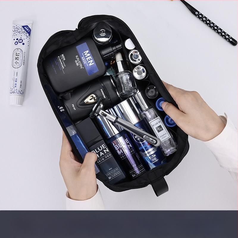 Τσαντάκι καλλυντικών - Διπλού επιπέδου, αδιάβροχο με διαχωρισμό στεγνών και βρεγτών, Oxford ύφασμα, στυλ επαγγελματικής μετακίνησης