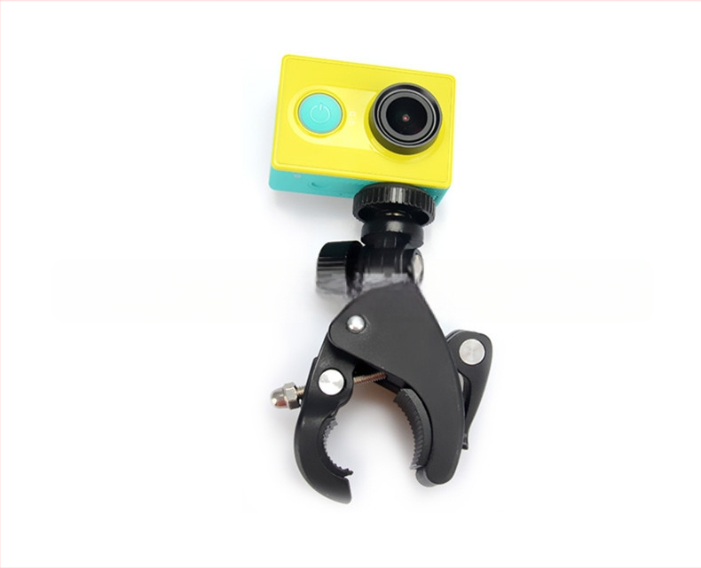 Велосипеден клип-монтаж за GoPro/SJ/Sony екшън камери — въртящ се, държач за тръба с голям диаметър, пластмасов, фиксиран монтаж