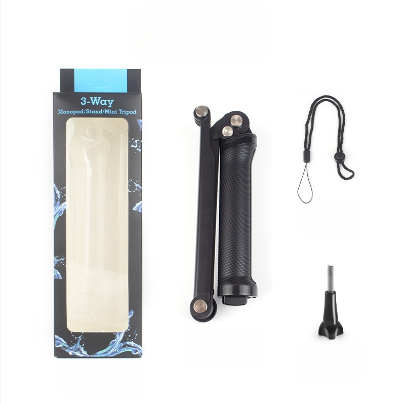 GoPro selfie lazda, universalus suderinamumas, sulankstomas trijų krypčių reguliuojamas lazdelė, ABS, 120 g