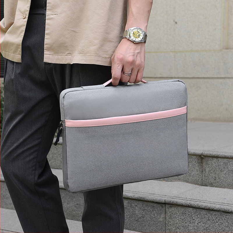 Torba za prijenosno računalo sa flanelnom podlogom i pretincem za tablet, poslovni jednostavan stil, unisex (otporan na potrese, Oxford platno, ljeto 2023)