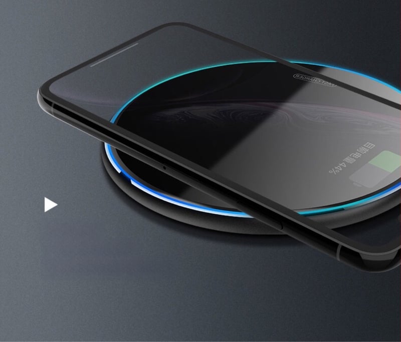 Qi ασύρματος φορτιστής, καθρέπτης φινίρισμα, παγκόσμιο μοντέλο, 10W, αεροπορικό αλουμίνιο