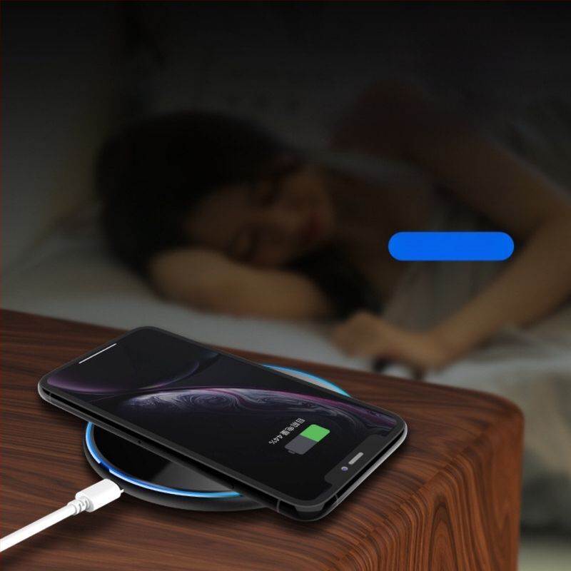 Qi ασύρματος φορτιστής, καθρέπτης φινίρισμα, παγκόσμιο μοντέλο, 10W, αεροπορικό αλουμίνιο