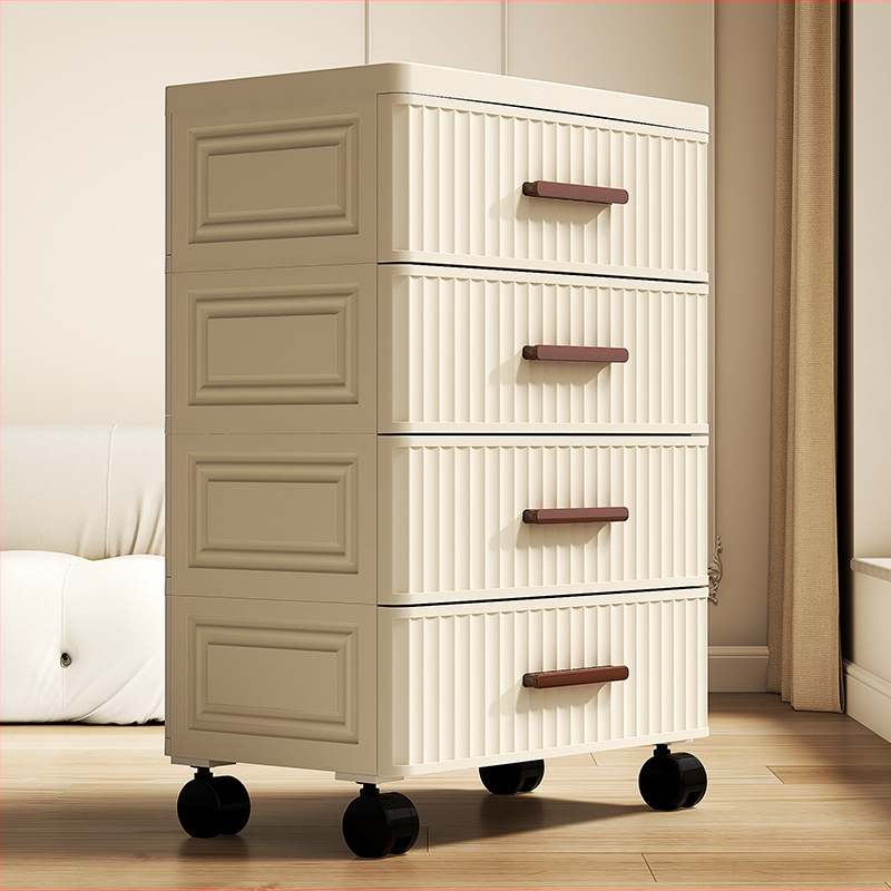 Шкаф за съхранение с чекмеджета, многослойни, модел ming5665, подов монтаж, стил светъл лукс