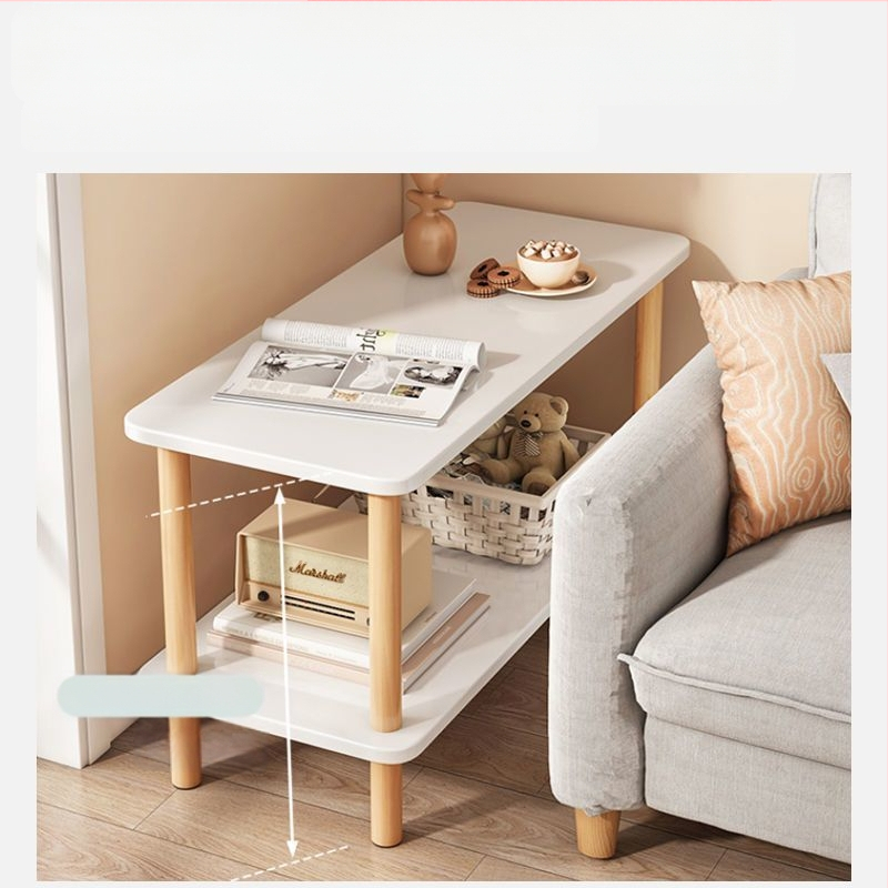 Малка мултифункционална маса за хол с мраморна горна повърхност, дървена рамка, с колелца, прост модерен дизайн, лесно сглобяване