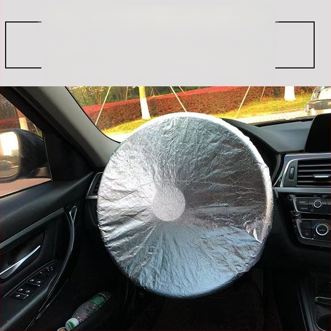 Κάλυμμα τιμονιού αυτοκινήτου με προστασία από τον ήλιο και μόνωση θερμότητας, αθλητικό στυλ, γενική εφαρμογή, κατάλληλο για όλες τις εποχές, υλικό: επικαλυμμένο ύφασμα