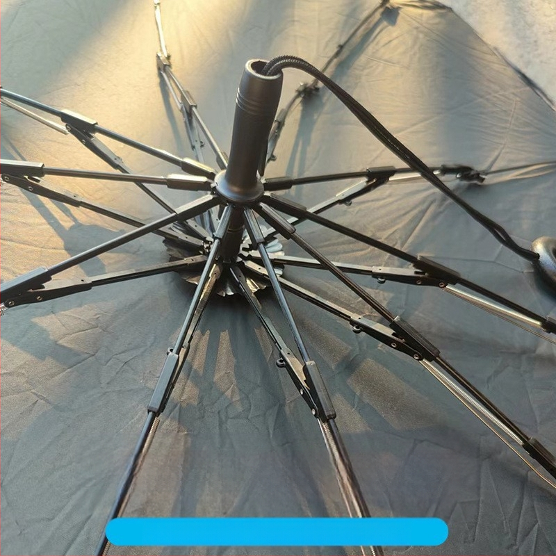 Teleskopinis automobilių skėtis nuo saulės priekinio stiklo, titano sidabro audinys, logotipo spauda galima, universalus suderinamumas (Toyota)