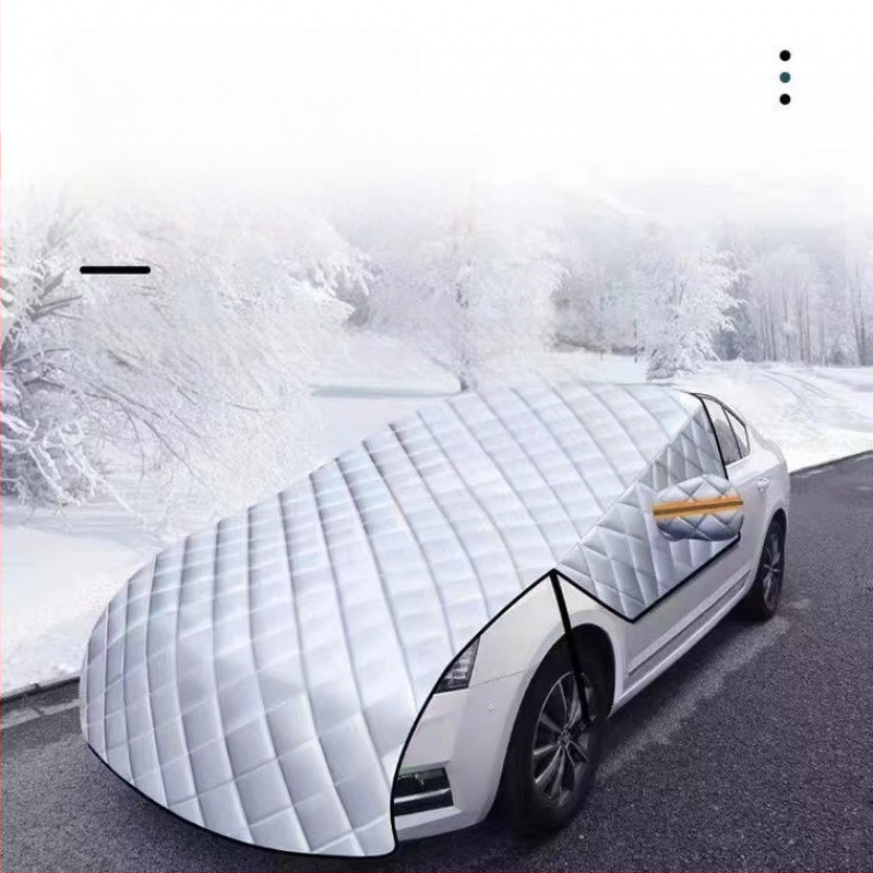 Chiweng полупокривало за предното стъкло на автомобила, алуминиев филм, зимна защита срещу замръзване