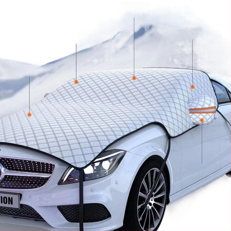 Chiweng полупокривало за предното стъкло на автомобила, алуминиев филм, зимна защита срещу замръзване