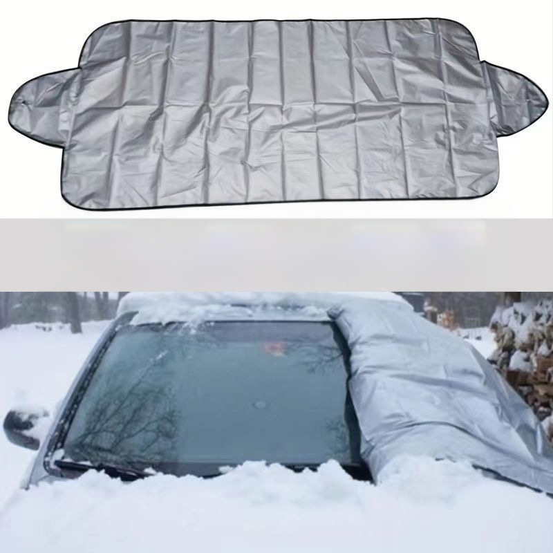 Kedi προστασία χιονιού αυτοκινήτου για εμπρός παρμπρίζ - ύφασμα με μεταλλοποιημένο επίστρωμα, διευρυμένη και παχύτερη έκδοση, ανακλαστικό, αντιψυκτικό, εγκατάσταση με βεντούζες