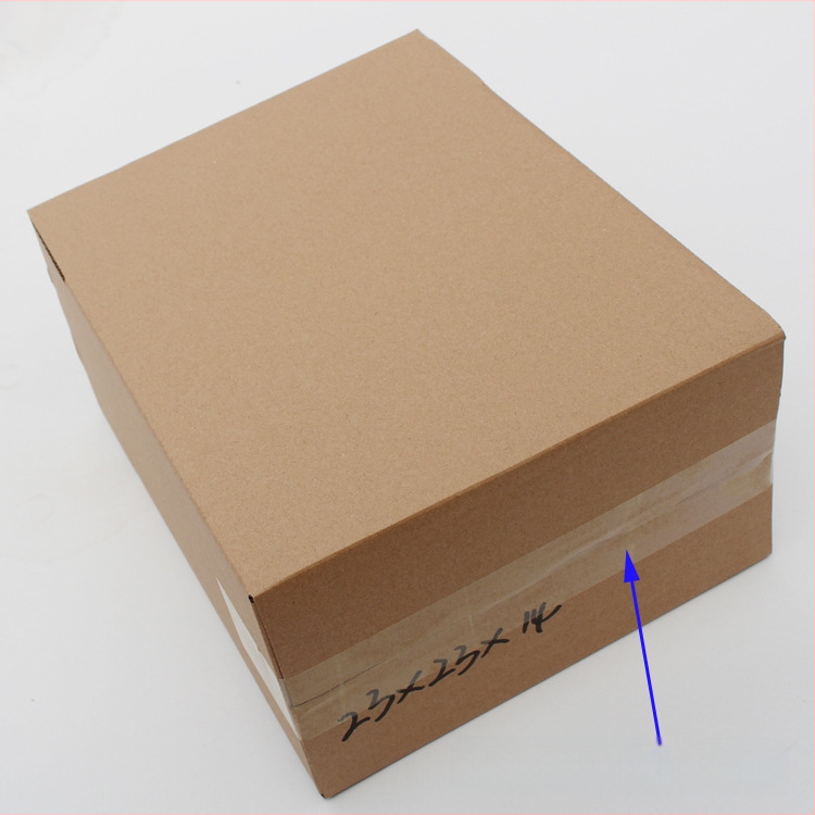 Опаковъчна кутия от гофриран картон, без печат, размери 250×250×100 мм, дебелина 3 мм, твърдост W3A