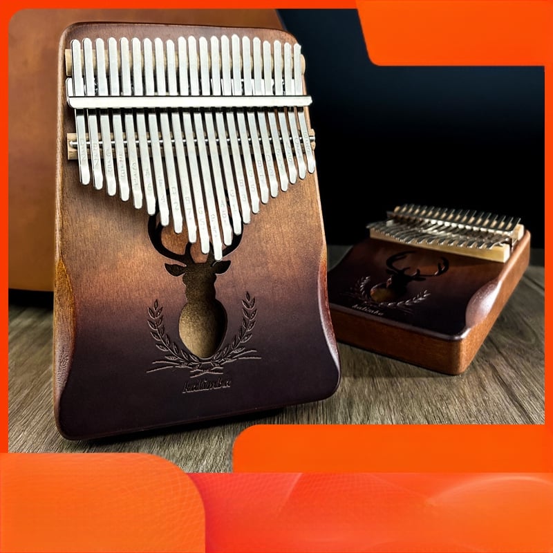 Дървена калимба (пръстово пиано), 17 или 21 тона, 21 дупки, ядро от прасковено дърво, тоналност C