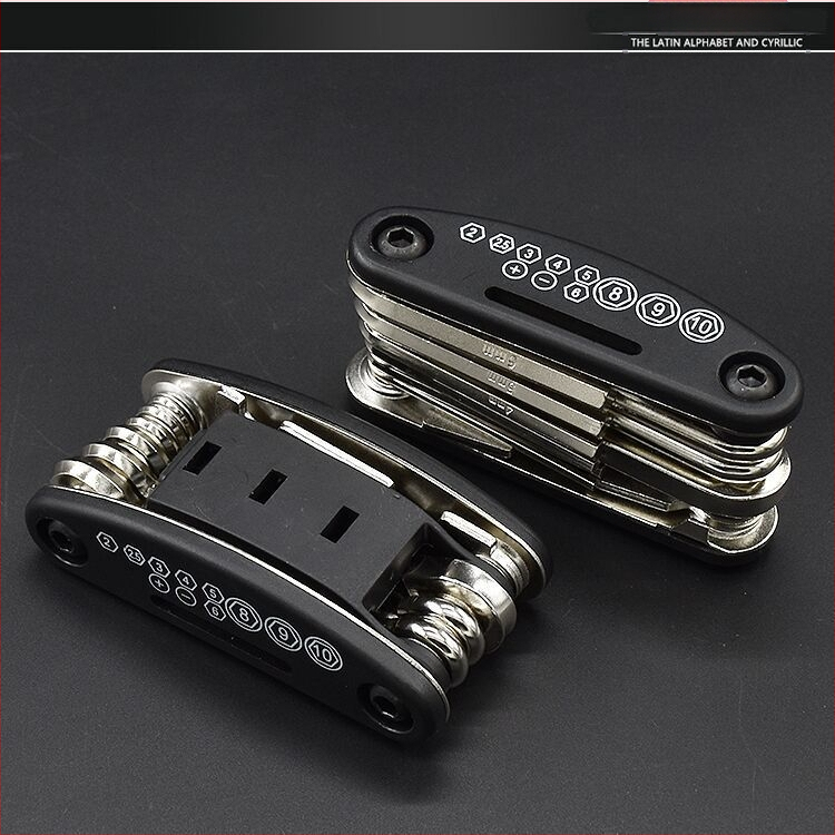 FEIR 16-in-1 įrankis dviračio remontui, aliuminio lydinys, daugiafunkcinis sujungtas raktas