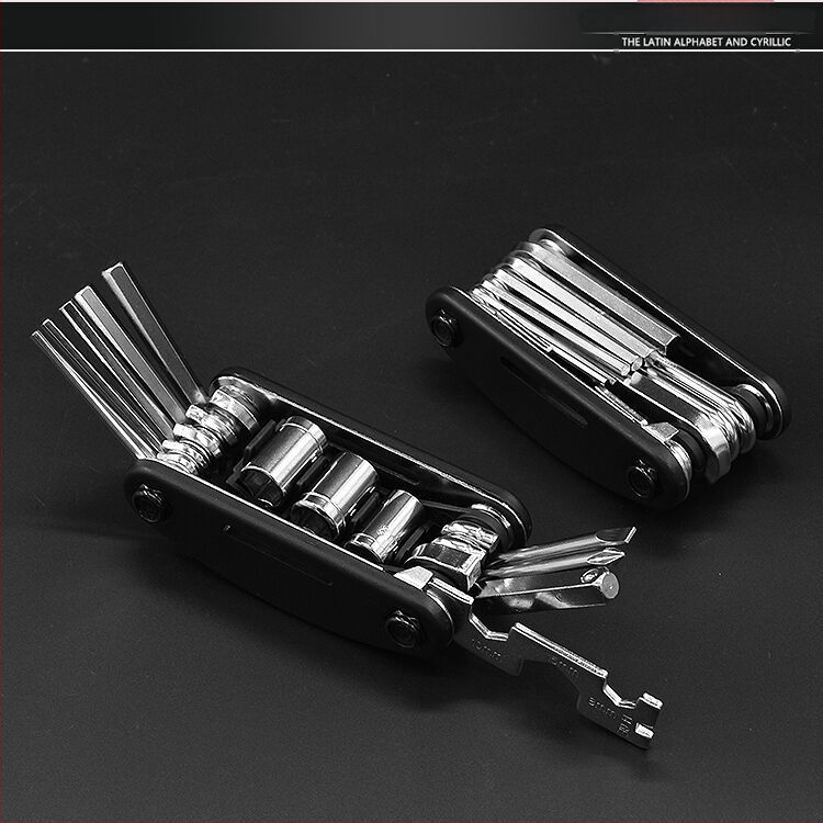 FEIR 16-in-1 įrankis dviračio remontui, aliuminio lydinys, daugiafunkcinis sujungtas raktas