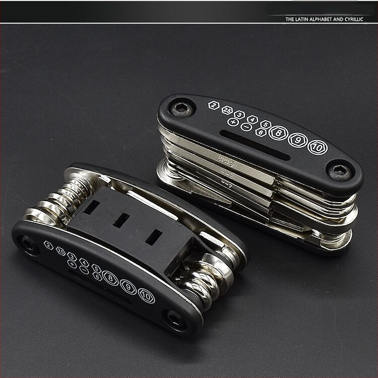 FEIR 16-in-1 įrankis dviračio remontui, aliuminio lydinys, daugiafunkcinis sujungtas raktas