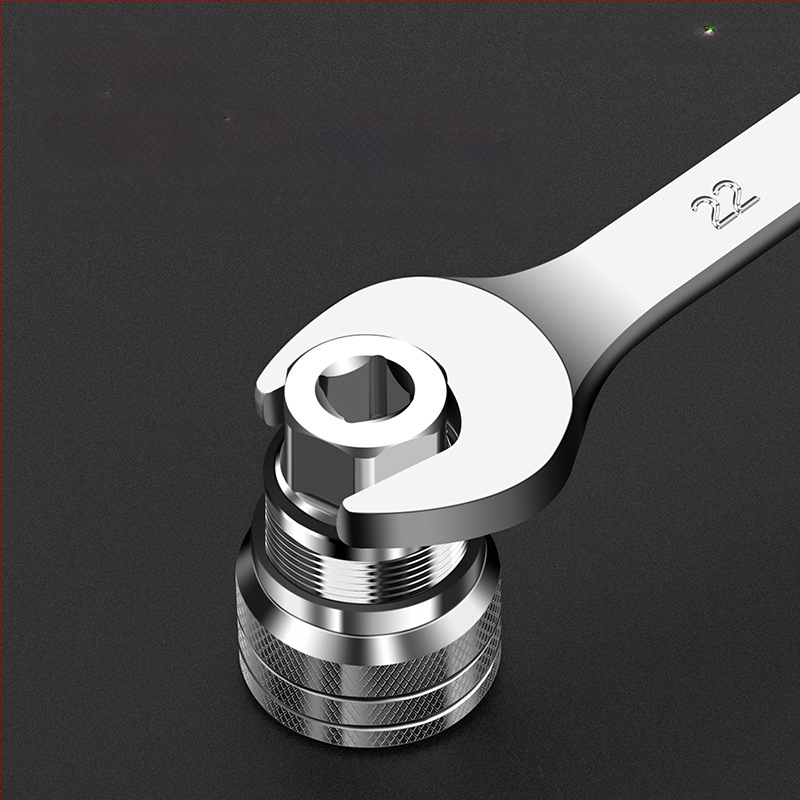 Wallfan универсален комплект гаечен ключ с гнезда — регулируем многофункционален инструмент за гнезда, Cr-V сплав стомана, полирана повърхност