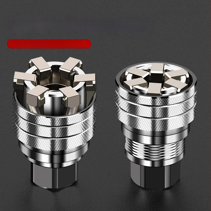 Wallfan универсален комплект гаечен ключ с гнезда — регулируем многофункционален инструмент за гнезда, Cr-V сплав стомана, полирана повърхност