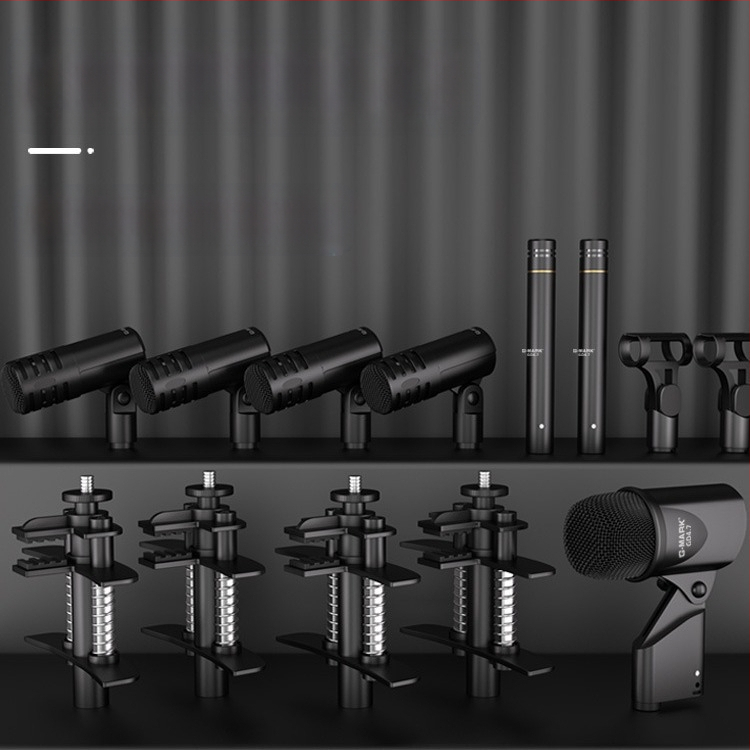 Σετ μικροφώνων για ντράμς επί σκηνής, πυκνωτικά, καρδιοειδή, κατάλληλα για μουσικά όργανα και ζωντανές εμφανίσεις, μοντέλο 4.7, με δυνατότητα ασύρματης σύνδεσης