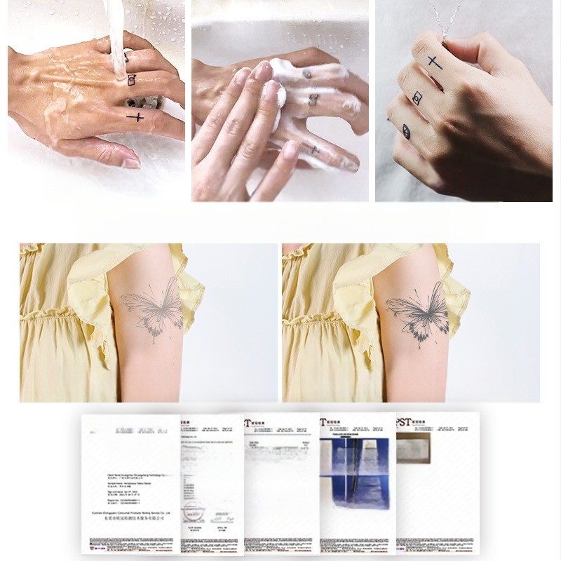 Αυτοκόλλητο τατουάζ για ολόκληρη πλάτη – βότανο σχέδιο, εκτύπωση με μεταφορά νερού, κατασκευή αυτοκόλλητου μεταφοράς, μηχανική παραγωγή, τυπωμένο λογότυπο